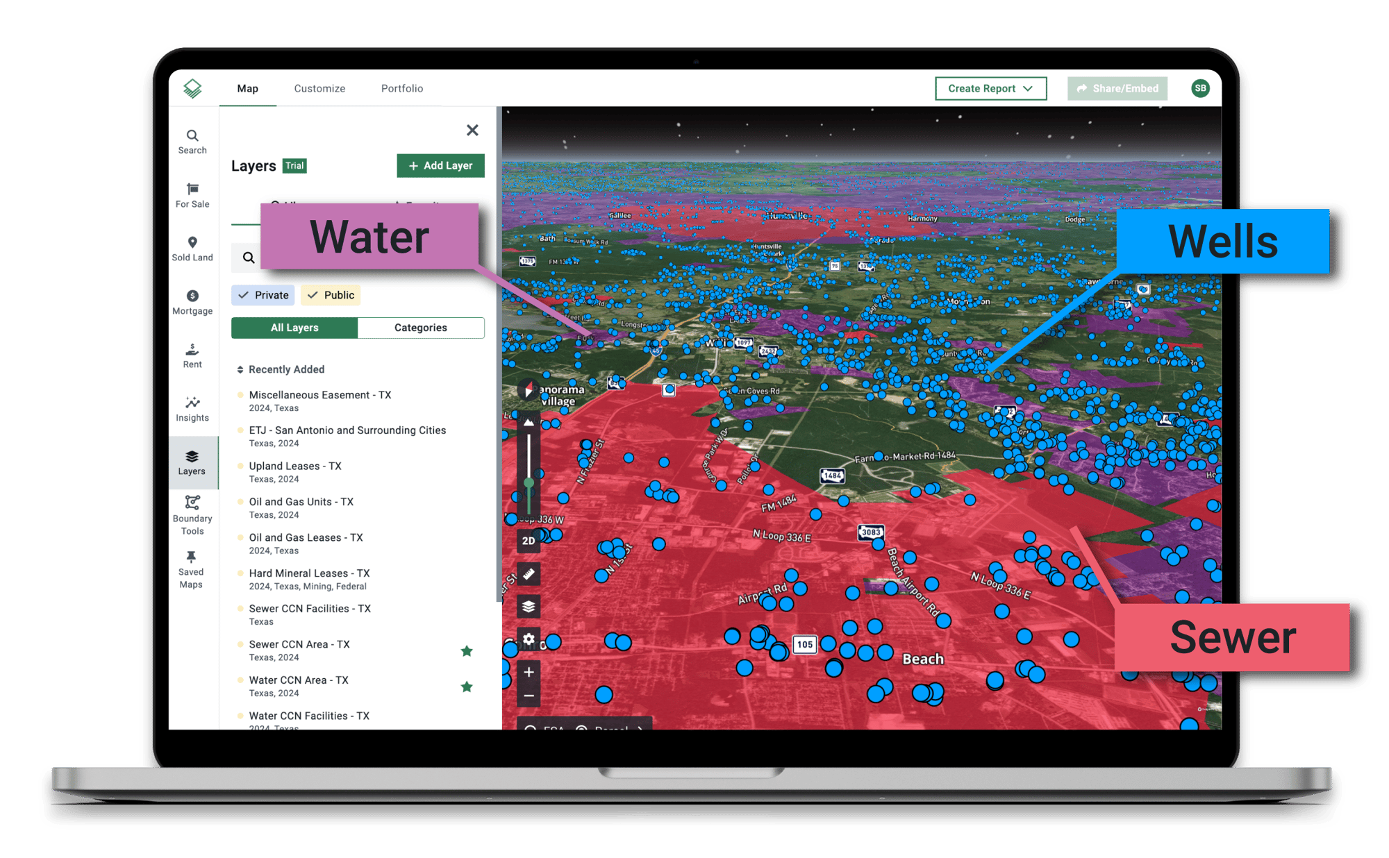 Water Sewer Well Layer Library